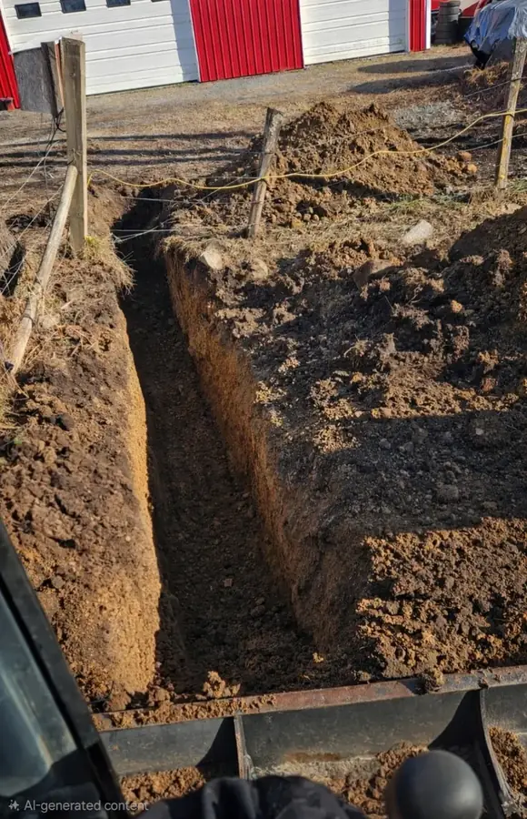 Residential trenching excavation in Warren County NJ by GradeCraft Excavation
